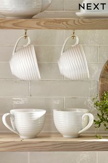 White White Malvern Set of 4 Cappuccino Mugs