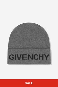 Givenchy 키즈 보이즈 니트 로고 모자