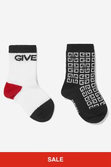 Givenchy Baby Boys Socks 2 Pack in Black