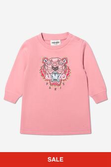 KENZO キッズ ベビー ガールズ タイガー セーター ワンピース ピンク