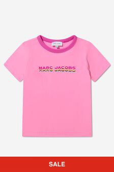 Marc Jacobs 걸스 유기농 코튼 로고 티셔츠