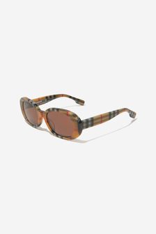 Burberry Kids Vintage Check Oval Frame Sunglasses