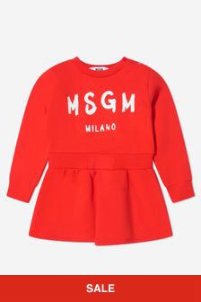 MSGM Baby Girls Logo Print Sweater Dress