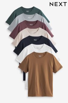 White/Stone/Green/Grey/Grape/Navy Blue/Tan Brown T-Shirts
