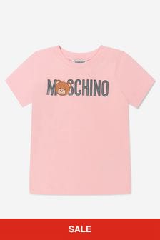 MoschinoキッズベアロゴTシャツ