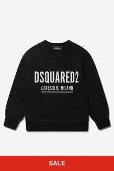 Dsquared2 Kids Relax Printed Logo Sweatshirt in Black