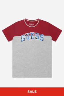 Guess Boys Logo T-Shirt in Grey