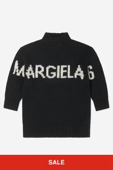MM6 Maison Margiela キッズ ウール ニット セーターワンピース ブラック