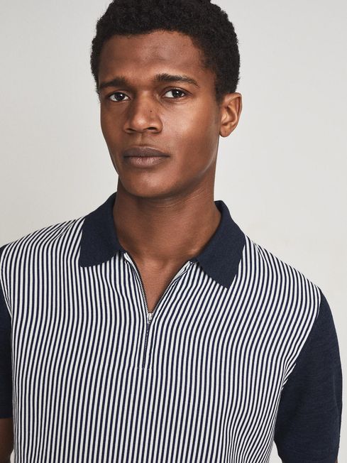 reiss striped polo