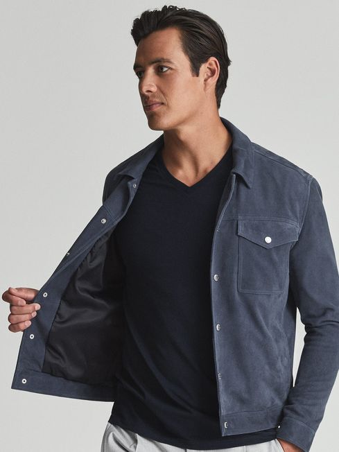 Reiss Navy Dayton V-neck T-shirt - REISS