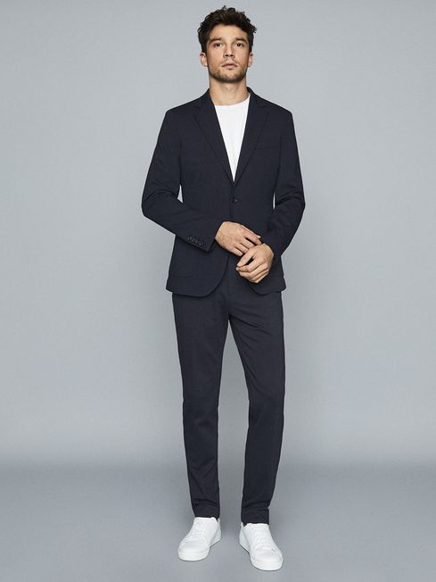 Reiss Navy Flexo B Slim Fit Jersey 