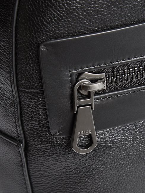 Reiss Black Ethan Leather Backpack - REISS