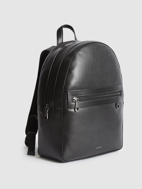 Ethan Leather Backpack | REISS Netherlands