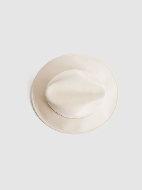 Reiss Ivory Wool Fedora Hat | REISS 