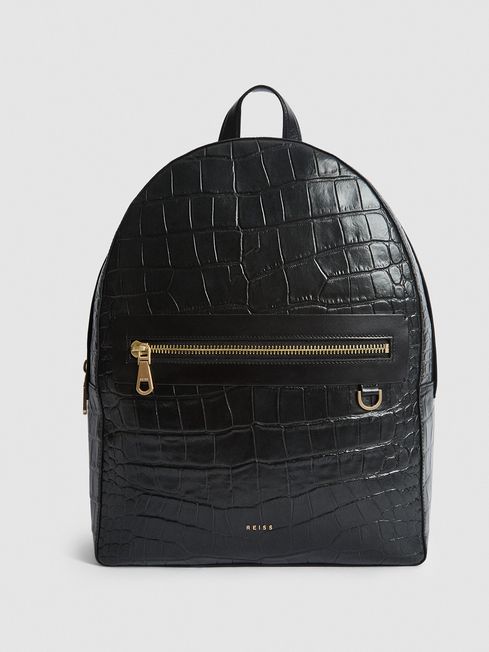 john varvatos leather backpack
