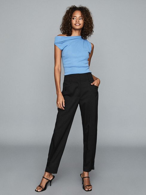 Reiss Black Madeline Front Pocket 