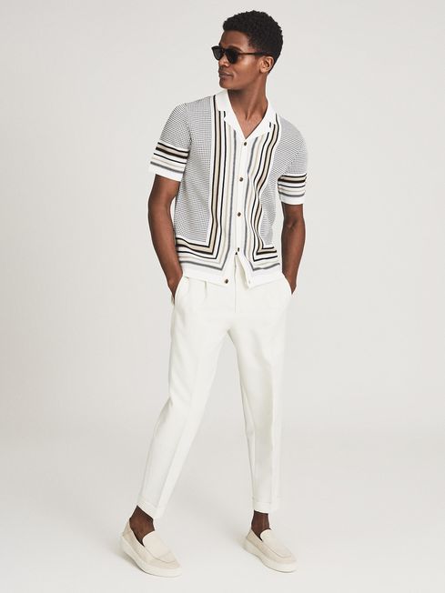 Knitted cuban collar shirt clearance