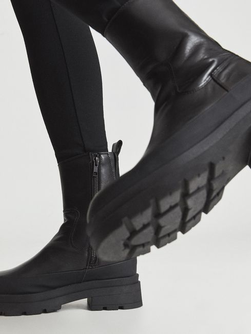 reiss biker boots