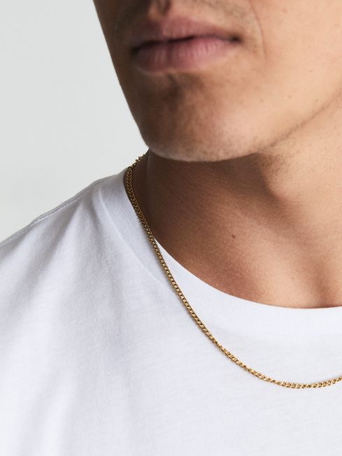 Reiss Gold Asher Stainless Steel Necklace Reiss France
