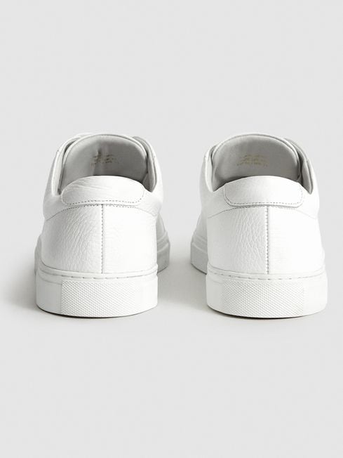 Darren Tumbled Leather Sneakers - REISS