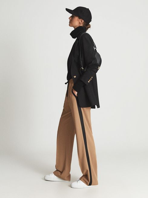 Reiss Camel Frazer Regular Wide Leg 