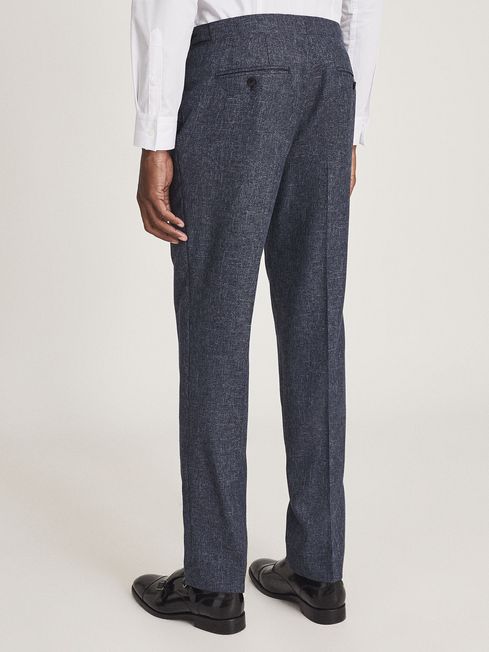 Reiss Airforce Blue Text Wool Blend 