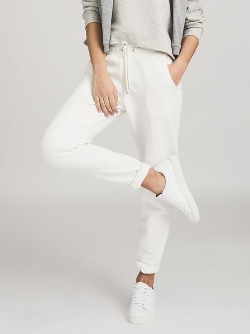 Reiss White Finley Leather Trainers 