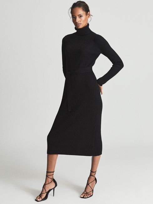 reiss long black dress