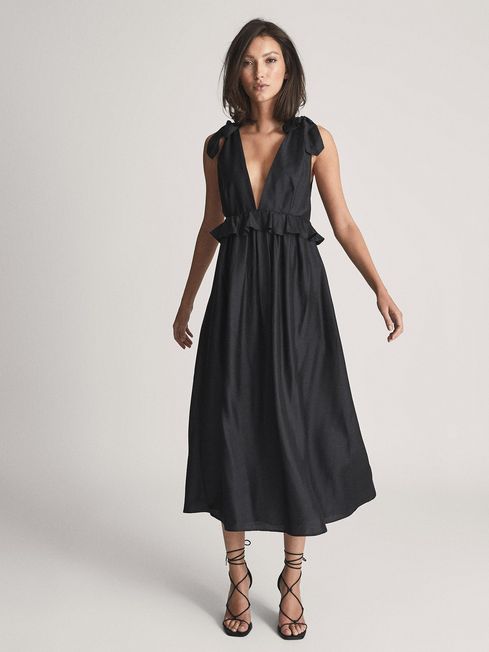 Reiss Laura Silk Blend Midi Dress - REISS