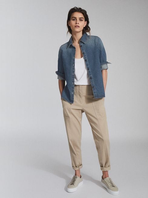 Reiss Blue Manda Denim Shirt - REISS 