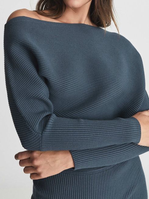 Shoulder Knitted Dress | REISS Ireland