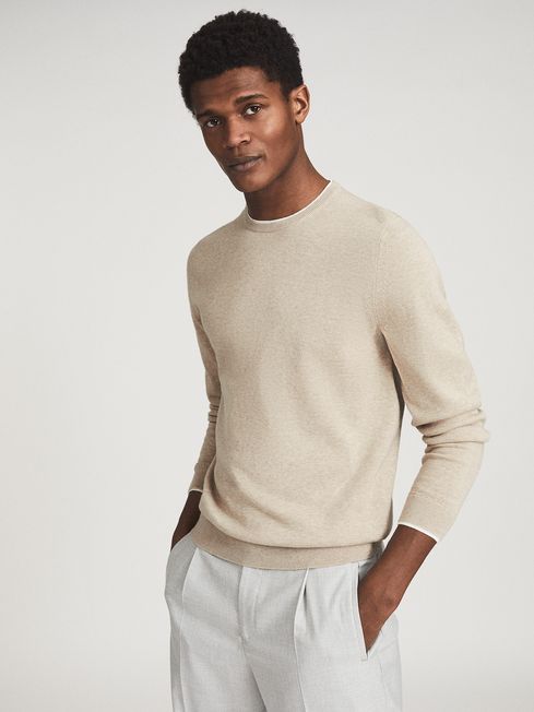 Reiss Stone Melange Justice Cotton Crew 