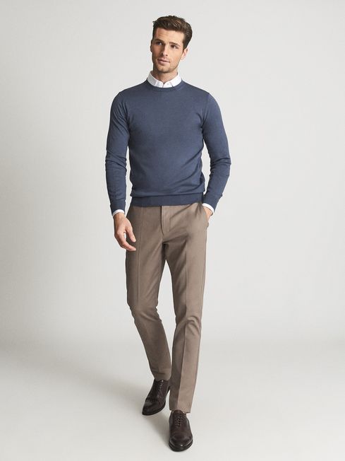 Reiss Steel Blue Wessex Pure Wool 