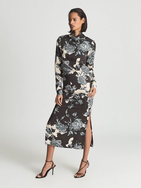 Reiss Theresa Floral Print High Neck 