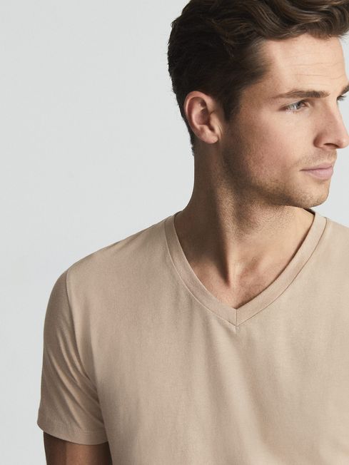 Reiss Stone Dayton Regular Fit V-neck T 