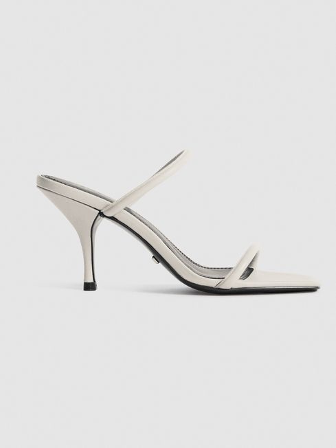 Reiss Off White Magda Leather Strappy 