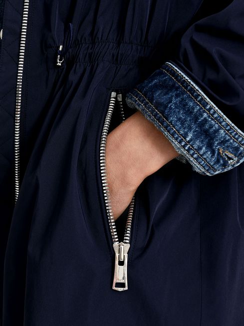 navy lightweight parka