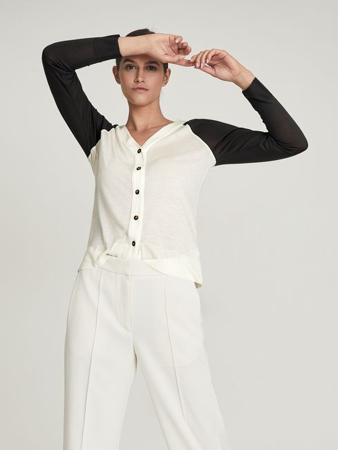 Reiss Neutral/Charcoa Paloma Fine 