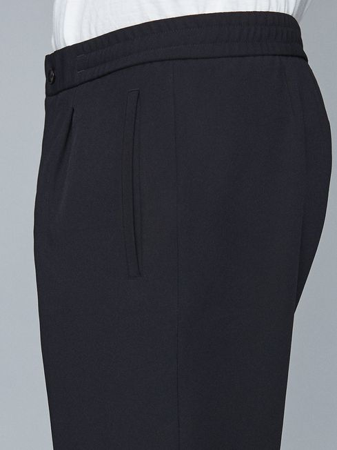Reiss Navy Blue Japane Pleat Front 