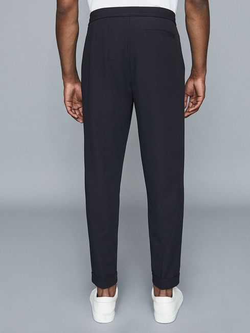 Reiss Navy Blue Japane Pleat Front 