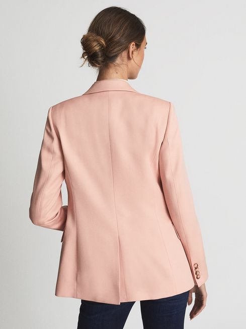Reiss Pink Coco Single Breasted Blazer 