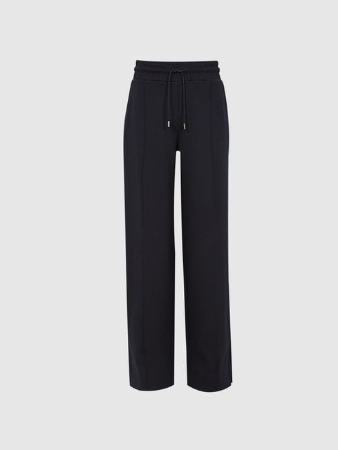 Reiss Navy Sienna Wide Leg Joggers 