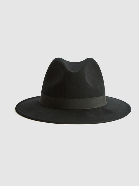 Ashbourne Wool Fedora Hat | REISS Australia