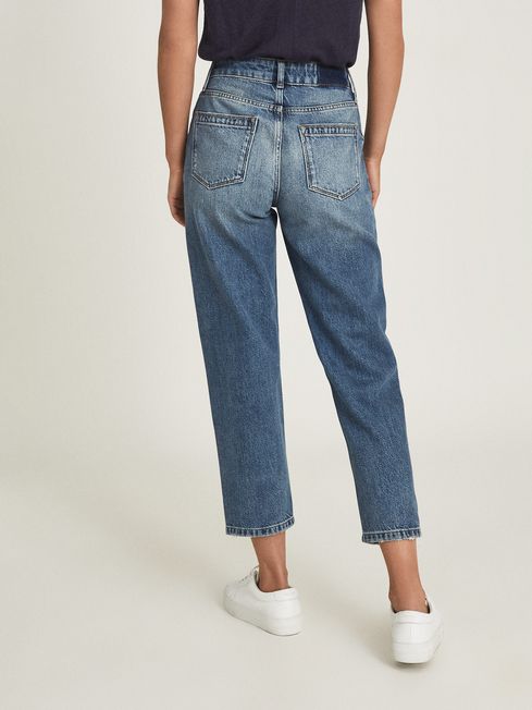 Reiss Mid Blue Elle High Rise Straight 