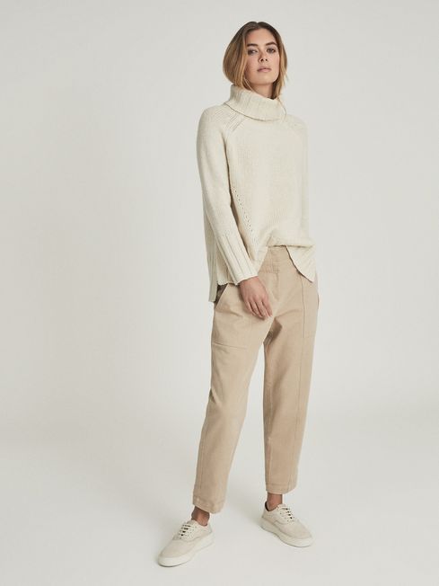 Reiss Cream Eve Wool Cashmere Blend 