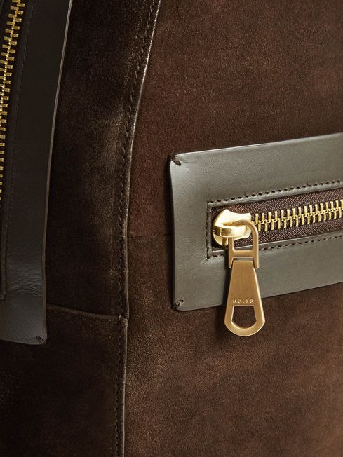 reiss leather backpack