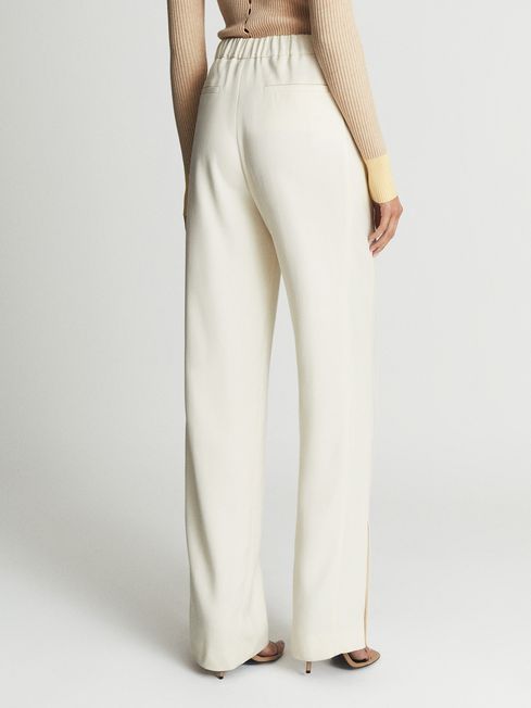Reiss Cream Gia Regular Wide Leg 