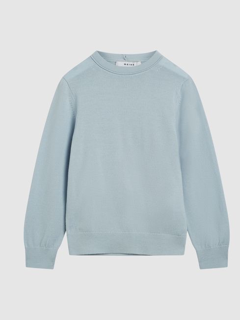 Reiss Soft Blue Crew Neck Knitted 