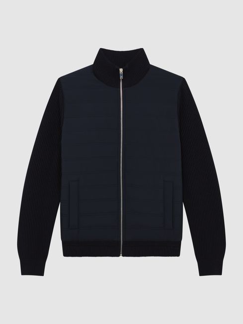 Reiss Navy Trainer Hybrid Zip Through 