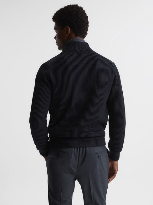 Reiss Navy Trainer Hybrid Zip Through 